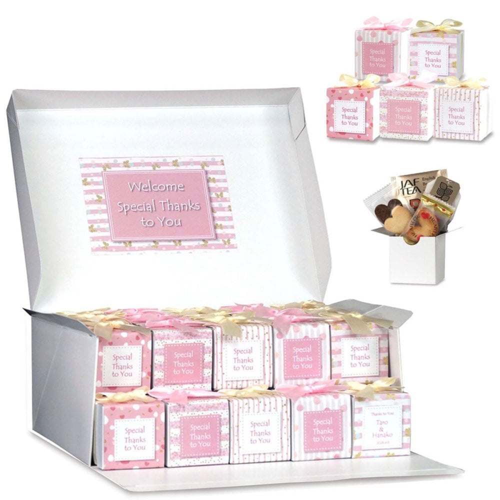 スイートピンク 焼き菓子 紅茶 詰め合わせ ギフト BOX 3種4個入 計40セット クッキー パイ スイーツ 個包装 紅茶ティーバッグ【北海道・沖縄県・離島 配送不可】