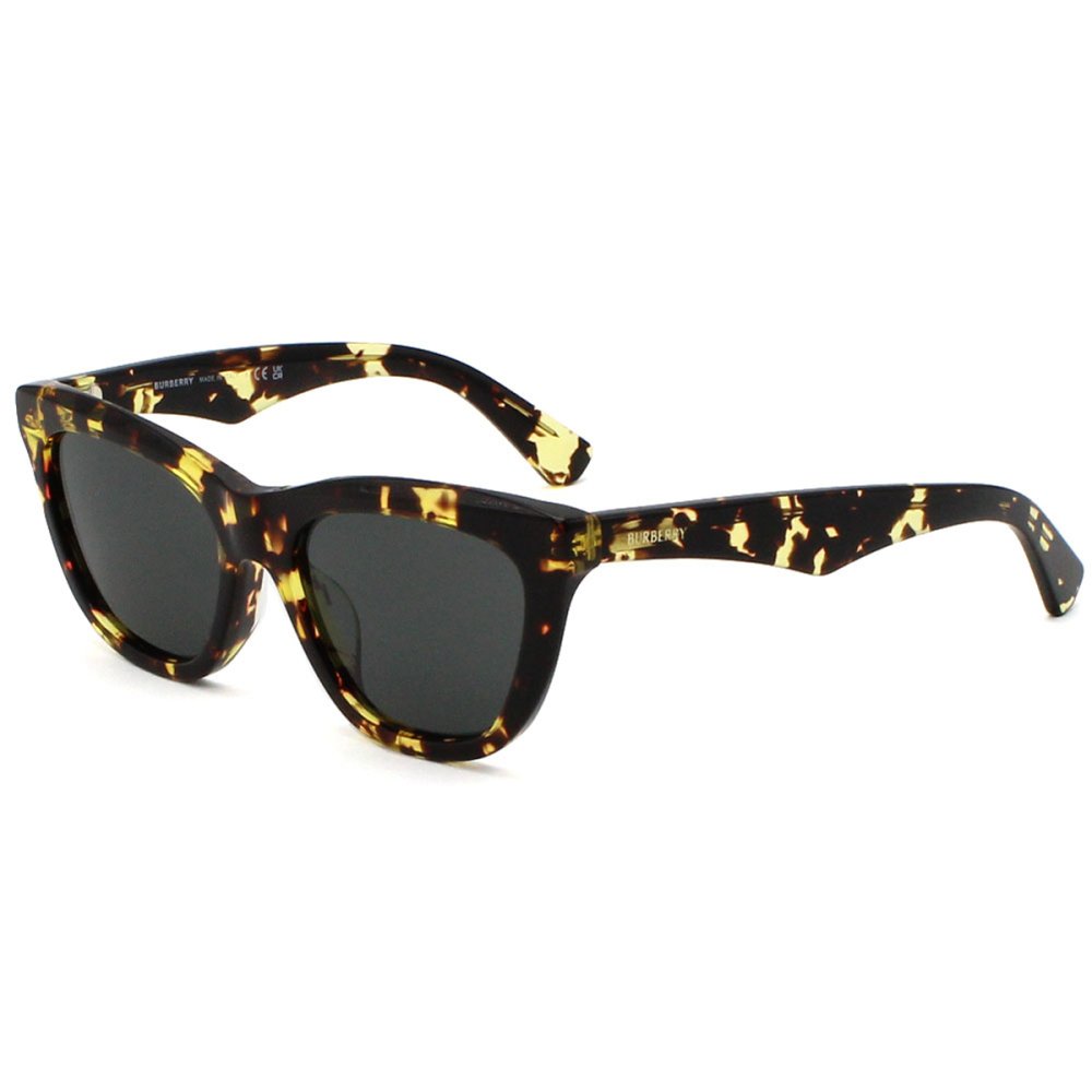 バーバリー BURBERRY サングラス アジアンフィット UVカット アイウェア キャットアイ 0BE4435F 410687 53 メンズ レディース ユニセックス イエローハバナ+ダークグレー 海外正規品