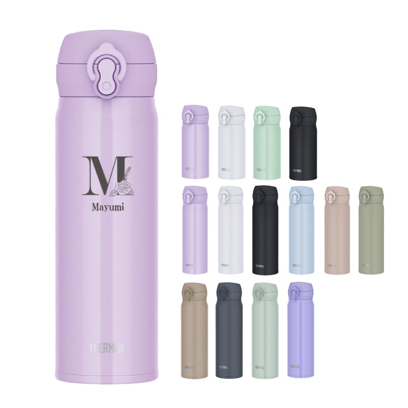 ★【名入れ無料 プレゼント】サーモス THERMOS 真空断熱ケータイマグ JNL-S350 JNL-S500 JNL-S600 350ml 500ml 600ml 全3サイズ 全11色 超軽量《イニシャル》保冷保温 魔法瓶構造 二重構造 食洗機対応 飲みやすい 名入れ水筒 オリジナル マイボトル おすすめ 父の日 即日可