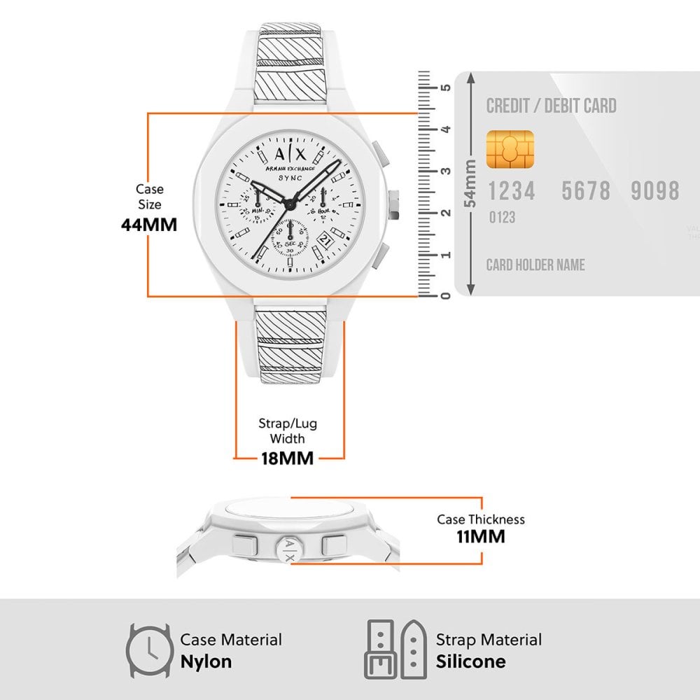 A|X アルマーニ エクスチェンジ ARMANI EXCHANGE 腕時計 メンズ クロノグラフ SYNC シリコン AX4175【2026 新作】