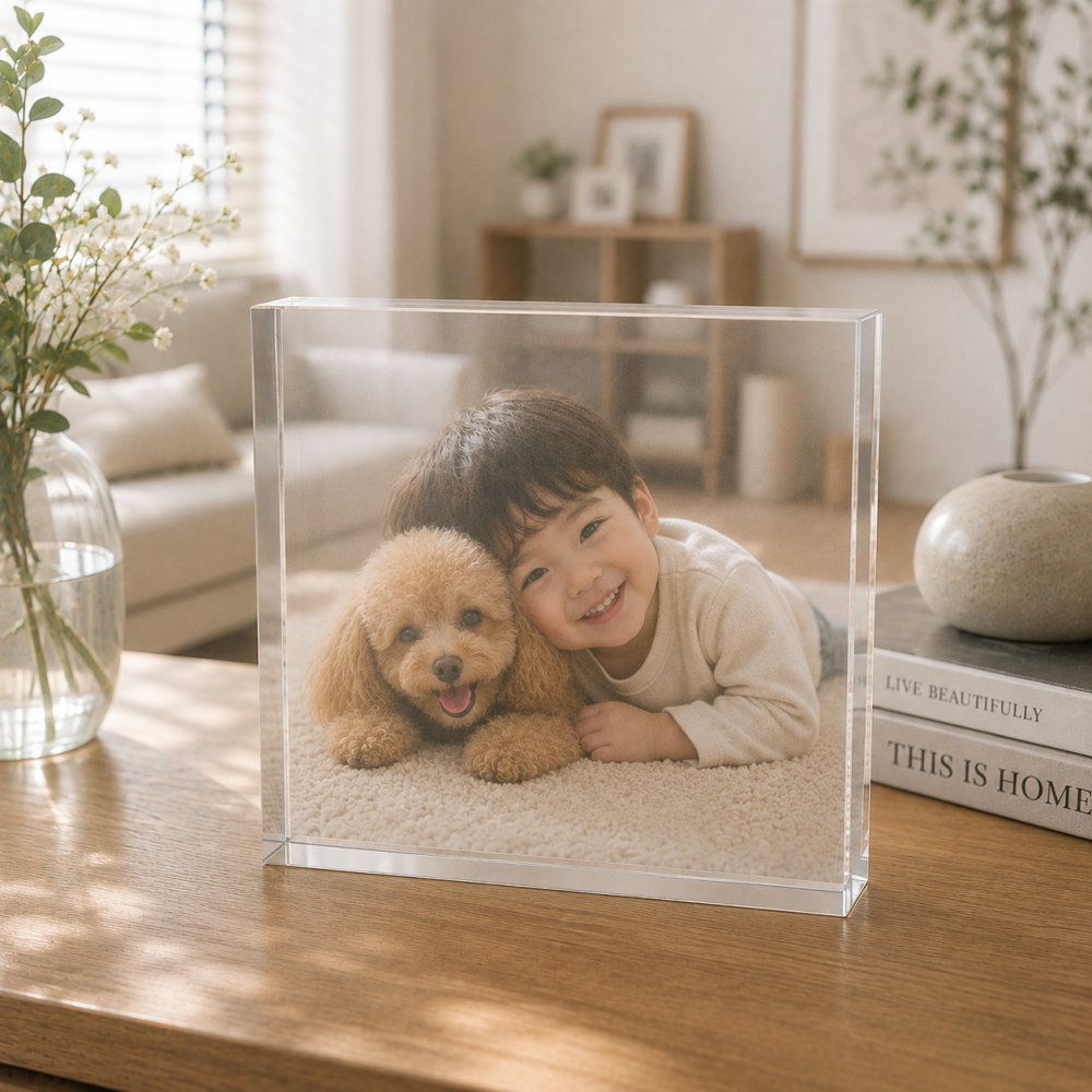 子ども写真 ガラスブロック 愛犬 記念写真 クリスタル オーダーメイド 高級 フォトフレーム 家族 ギフト 子ども プレゼント 写真立て 名入れ フォトギフト 記念日 感謝 成長記録 贈り物 三世代 結婚記念日 おしゃれ 父の日 オリジナル ディスプレイ 両親 誕生日 記念品 母の日 リビング サプライズ 親孝行 写真 写真プレート 置き物 フォトブロック 金婚式 写真入り 祖父母 孫【c01】
