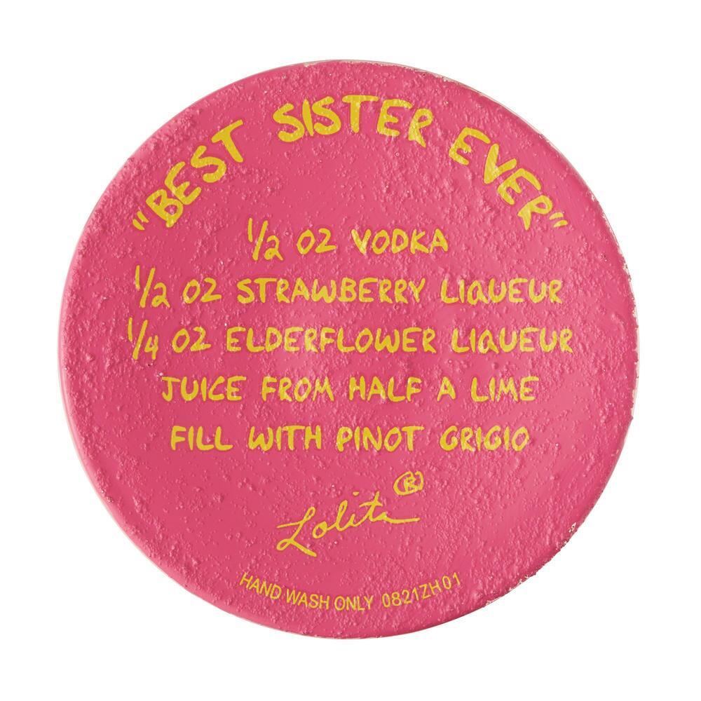 Lolita ワイングラス Best Sister Ever 22.9cm 最高の姉/妹 | かわいい おしゃれ ポップ モダン デザイン食器 アート ロリータ･ヤンシー 正規輸入品