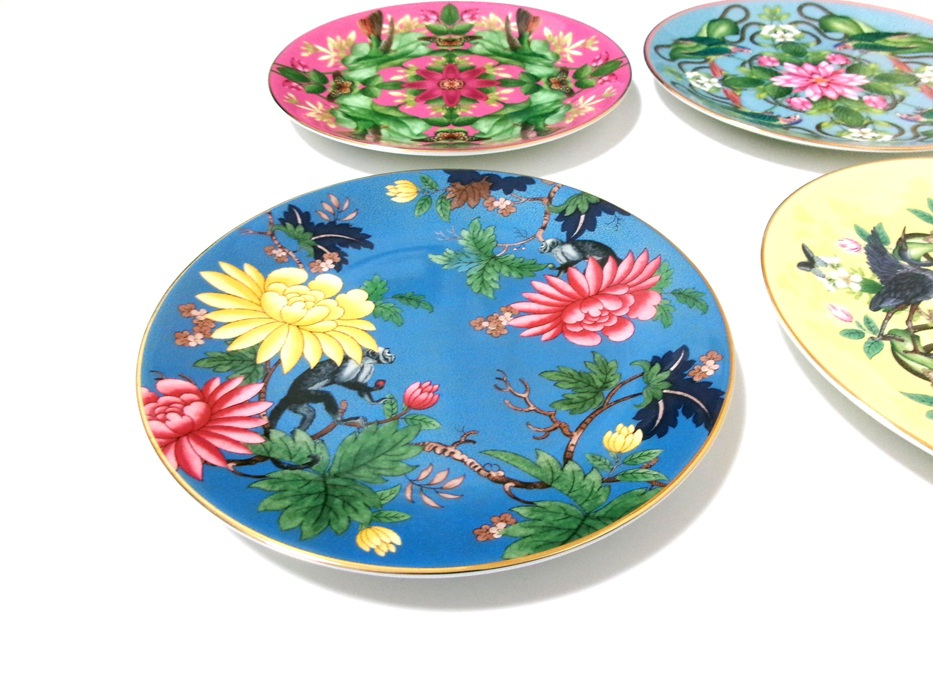 ウェッジウッドWEDGWOOD　ワンダーラストWonderlust  20センチプレート４点セット【御結婚御祝・内祝・新築御祝・還暦御祝・御礼・寿・ギフト包装可能】