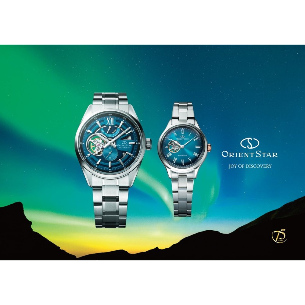 オリエントスター ORIENT STAR コンテンポラリー モダンスケルトン 75周年記念 国内750本限定 腕時計 自動巻き 日本製 RK-AV0140E 極光 オーロラ【2026 新作】
