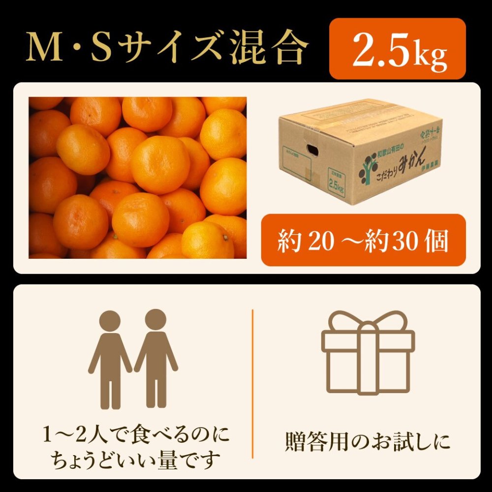 みかん 2.5kg 贈答用 秀品 特選 送料無料 和歌山 S M 小粒 中粒 手詰め 有田みかん 温州みかん ご当地 お出産内祝い 贈答 ギフト 誕生日 結婚祝い 出産祝い 内祝い ギフト
