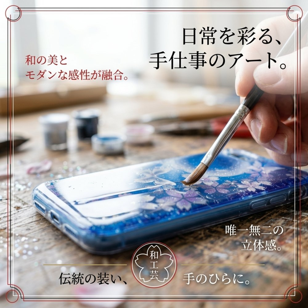 【全機種対応】スマホケース『雨』名入れ 送料無料 和柄 和風 桜 職人 伝統工芸 ハンドメイド ハードケース 手帳型 iPhone 17 Xperia AQUOS Android 各機種対応