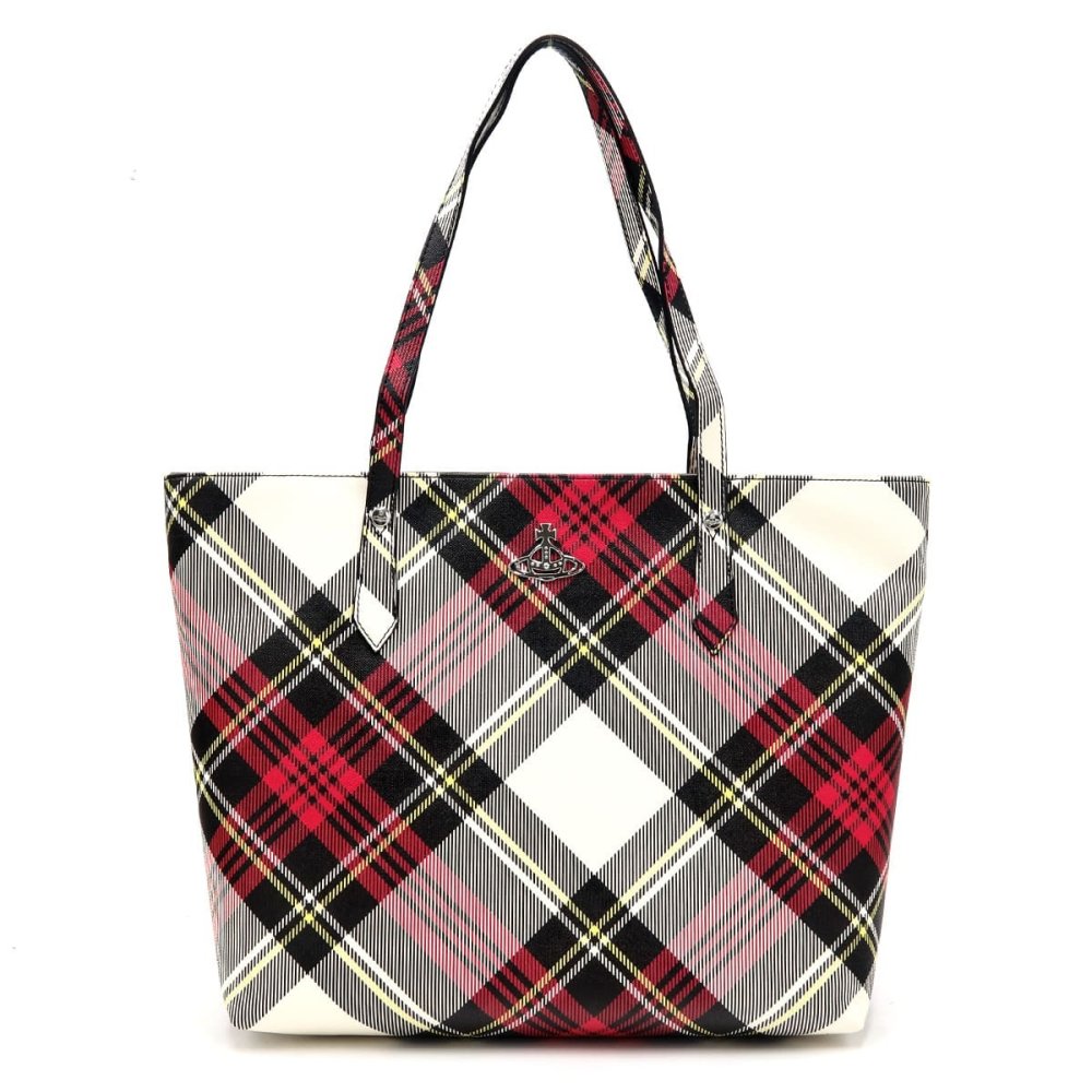ヴィヴィアンウエストウッド トートバッグ レディース Vivienne Westwood 4205007D S0012 PF O101 NEW EXHIBITION TARTAN ニューエキシビション タータンチェック マルチカラー ショッパーバッグ オーブ