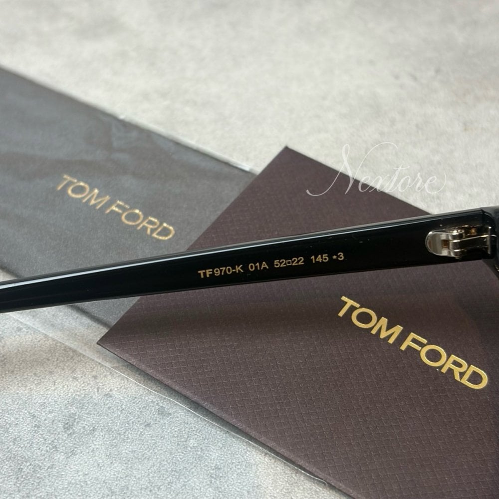 【並行輸入品】【正規品・新品 箱付き】TOMFORD トムフォード TF970K FT970K 01A イタリア製 サングラス メガネ 眼鏡 メンズ レディース TOM FORD トム フォード 伊達メガネ