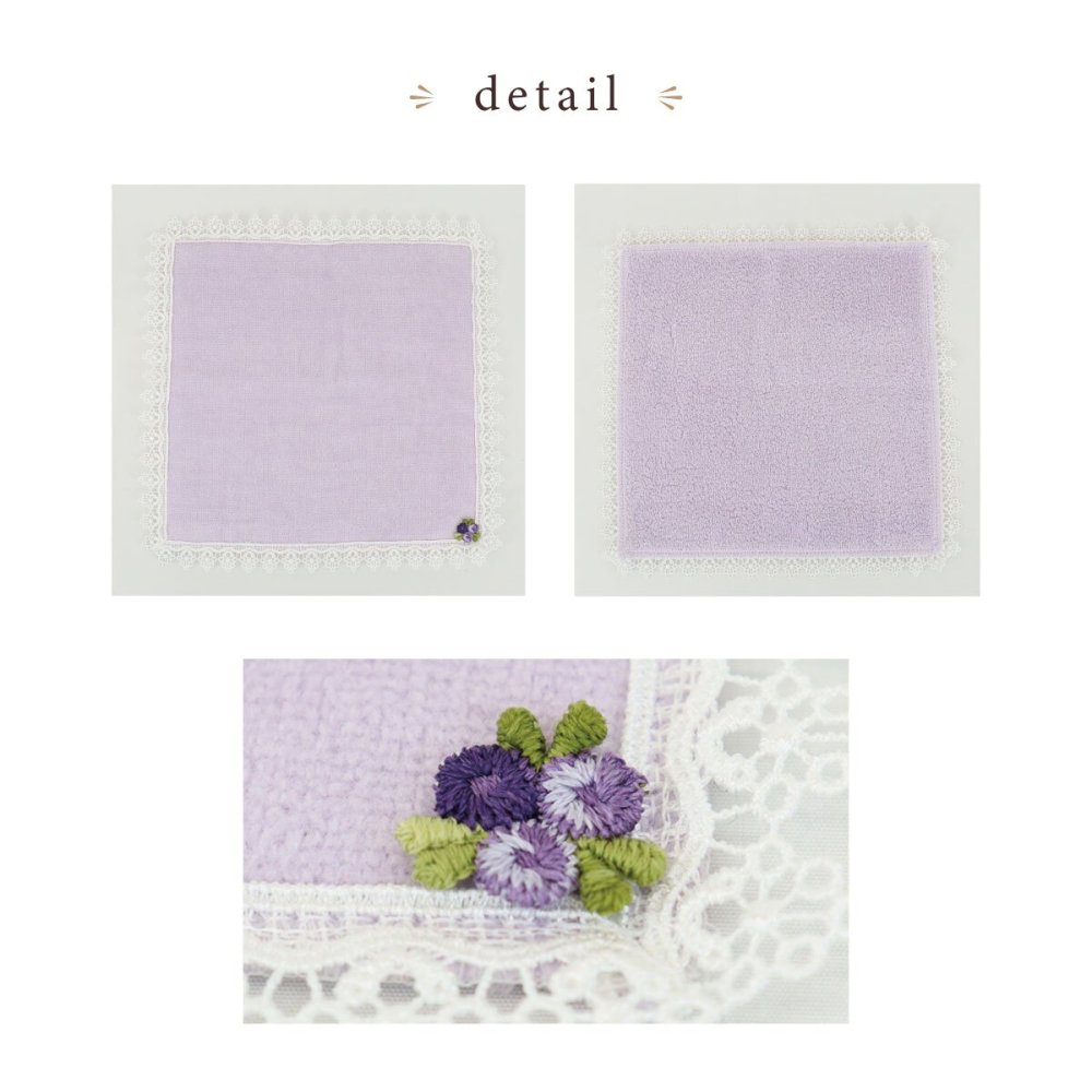 日本製 レースハンカチ タオル ハンカチ 薔薇 バラ レディース 上品 5色 綿100％ 上品 5色 ブラック ギフト 吸水性 プチギフト【LALUICE】
