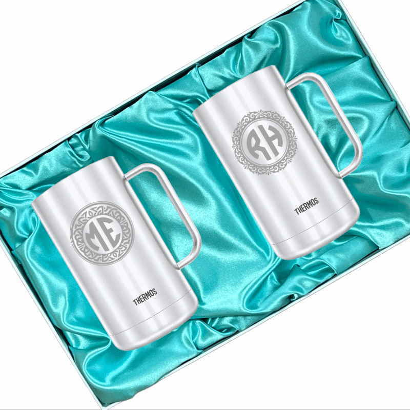 名入れ ビールジョッキ サーモス ペア 名前入り プレゼント 真空断熱 保温 保冷 食洗器 対応 ステンレス ステンレスジョッキ 彫刻 刻印 印字 グラス コップ ビアグラス おしゃれ ビールグラス 父の日 母の日 誕生日 結婚祝い 無料 ラッピング ジョッキ ネーム入れ 男性 女性 バースデー ギフト 720 ml 化粧箱 入り JDK-721 ビアジョッキ セット イニ IN40D