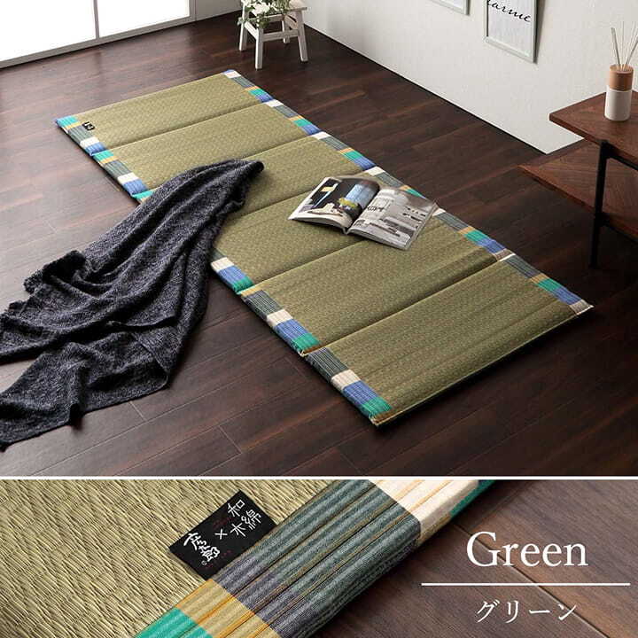 日本製 い草 い草マット  マット  ごろ寝マット  フリーマット  クッション性 和風柄   約70×180cm