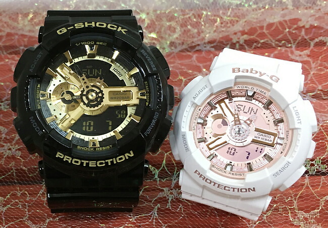 ペアウオッチ gショック恋人たちのGショックペアウオッチG-SHOCK BABY-G  ペア腕時計 カシオ 2本セット  GA-110GB-1AJF BA-110X-7A1JF   プレゼント　ブランド 婚約 夫婦 高級 クリスマス プレゼント