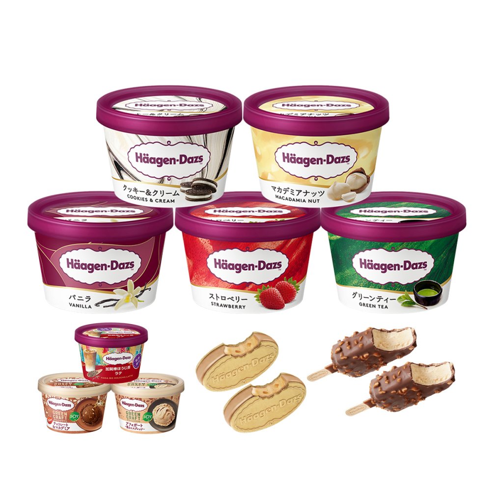敬老の日 お中元 残暑見舞い アイス ギフト対応 【正規代理店】ハーゲンダッツ  プレミアムセレクション１２ 定番５種各１個＋期間限定おまかせ７個