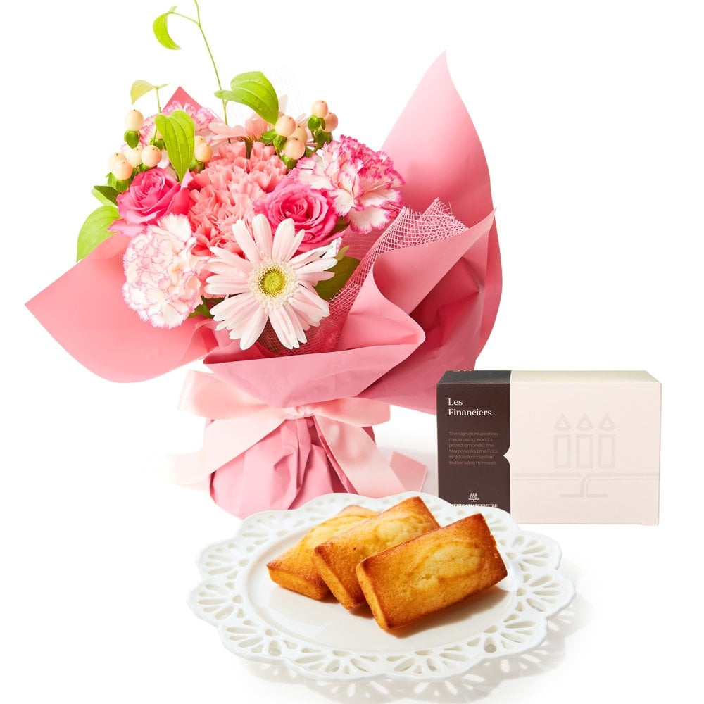 そのまま飾れるブーケ Sサイズ 花とお菓子 花 花束 スイーツ セット クリスマス 退職 入学 お返し ギフトお返し 誕生日プレゼント  送料無料 土日OK ブルーミー バラ 花瓶・水いらず スタンディングブーケ プチギフト まだ間に合う