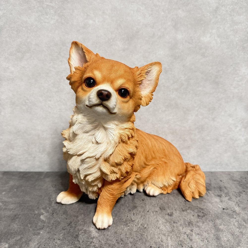 犬 置物 大きい 見上げるチワワ 横幅26.8cm woobia ウービア かわいい おしゃれ ガーデン インテリア オブジェ 巨大 プレゼント 北欧 玄関 雑貨 動物 モダン 面白い 庭 ギフト 屋外 家 リアル 玄関先 ガーデンオーナメント