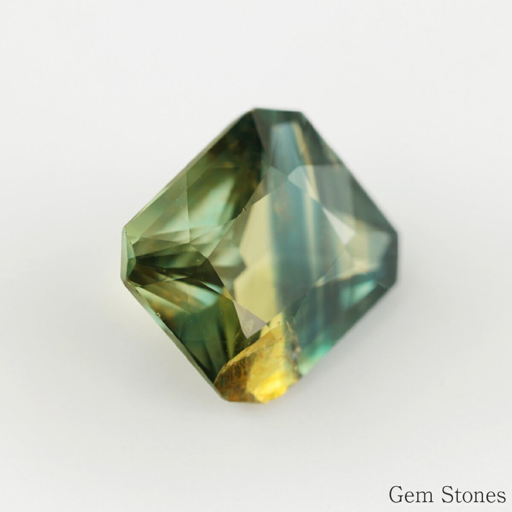 非加熱 バイカラーサファイア 1.33ct ルース 宝石 裸石 サファイア グリーン イエロー ジュエリー オリジナル 制作 コレクション 誕生石 9月 記念 お守り クリスマス 誕生日 プレゼント