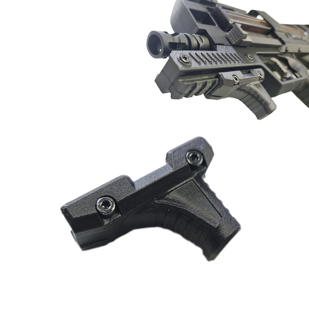 【2026年 改良モデル】 フォアグリップ カーボンPLA製 20mmレール 対応 ショート タクティカル 強化タイプ ３Dパーツ ガンパーツ カスタム アクセサリー GUN-FG1