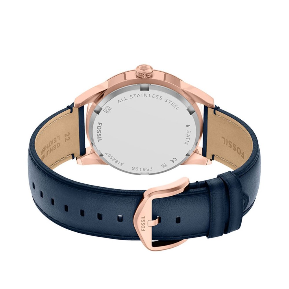 フォッシル FOSSIL 腕時計 メンズ PEARSON マルチファンクション アナログ ネイビーレザーウォッチ FS6196【2026 新作】