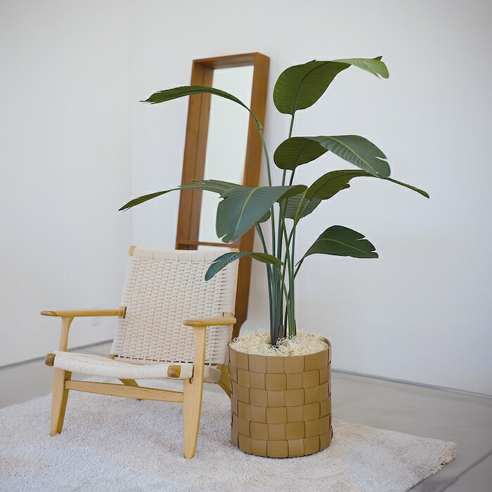 観葉植物 造花 トラベラーズパーム BROWN 全高約120cm 大型 フェイクグリーン 本物そっくり おしゃれ インテリア 人工観葉植物 アーティフィシャルグリーン オフィス 店舗 ホテル 開店祝い 室内 旅人の木 タビビトノキ フェイク
