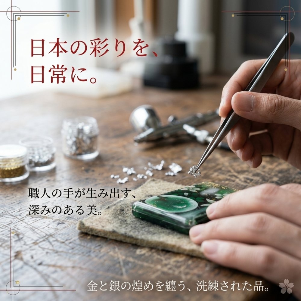 ミンティアケース『手』　名入れ 職人 手作り ハンドメイド 送料無料 伝統工芸 立体樹脂 金彩 桜 和モダン 和柄 和風 和雑貨 和小物 ギフト プレゼント フリスク