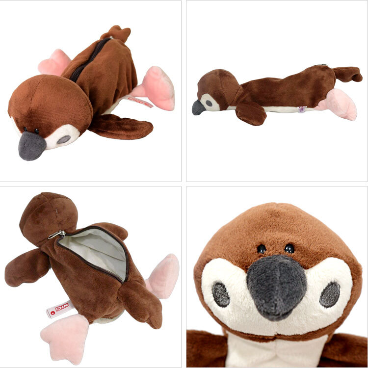  NICI ニキ スズメ フィギュアポーチ 定形外 送料無料 ペンケース 筆箱 鳥 すずめ ぬいぐるみ