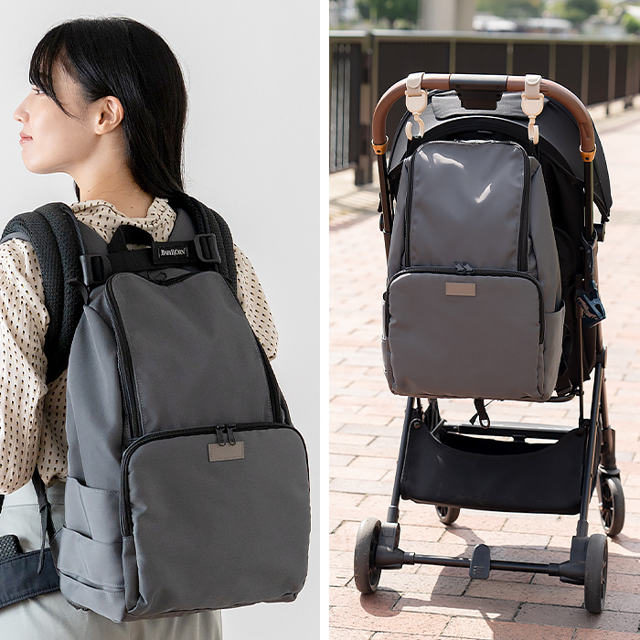 APPLEBAG アップルバッグ ペアレンツリュック レディース メンズ 18L 大容量 軽量 撥水 マザーズリュック マザーズバッグ ファザーズバッグ 多機能 自立 保冷ポケット 大きく開く ベビーカー キャリー対応 アウトドア レジャー ユニセックス ギフト