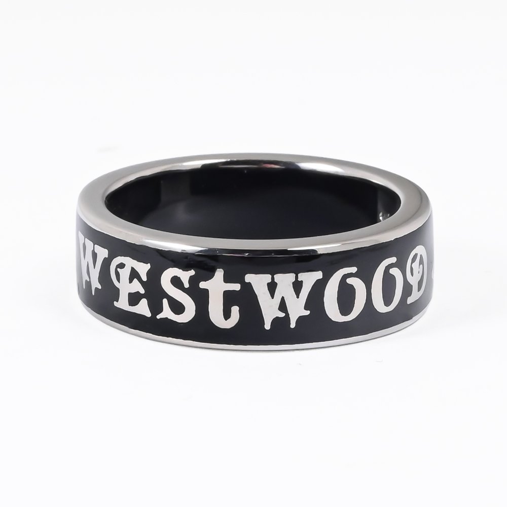 ヴィヴィアンウエストウッド Vivienne Westwood リング 指輪 Mサイズ(日本サイズ13-14号) CONDUT STREET レディース シルバー ブラック 6404017G01P107 FJ107 M ジュエリー 送別会 誕生日 結婚祝い 結婚式 彼氏 息子 夫 男性 高級 父の日 母の日【スペシャルラッピング660円(別売り)】 即日発送 彼氏 財布 バレンタイン