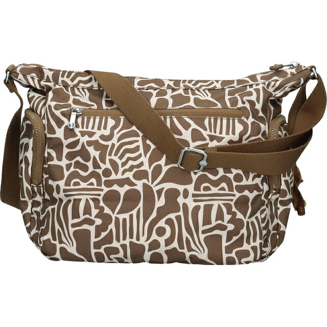 キプリング ショルダーバッグ レディース ブランド Kipling ガブ ロゴ ワンポイント 総柄 KI6525-9GD Cocktail Khaki