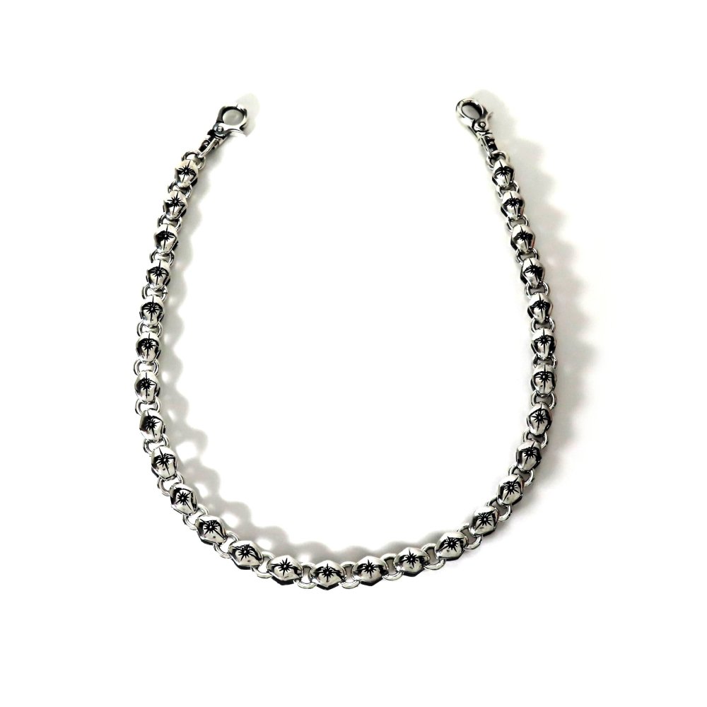 太陽ウォレットチェーン シルバー925 【刻印無料】 太陽 サン ウォレットチェーン シルバーアクセサリー メンズ 手作り ハンドメイド 彫金 財布 ウォレット ジュエリーボックス 箱 男性 彼氏 クリスマス 贈り物 誕生日 父の日 プレゼント Grand Galleria グランドガレリア