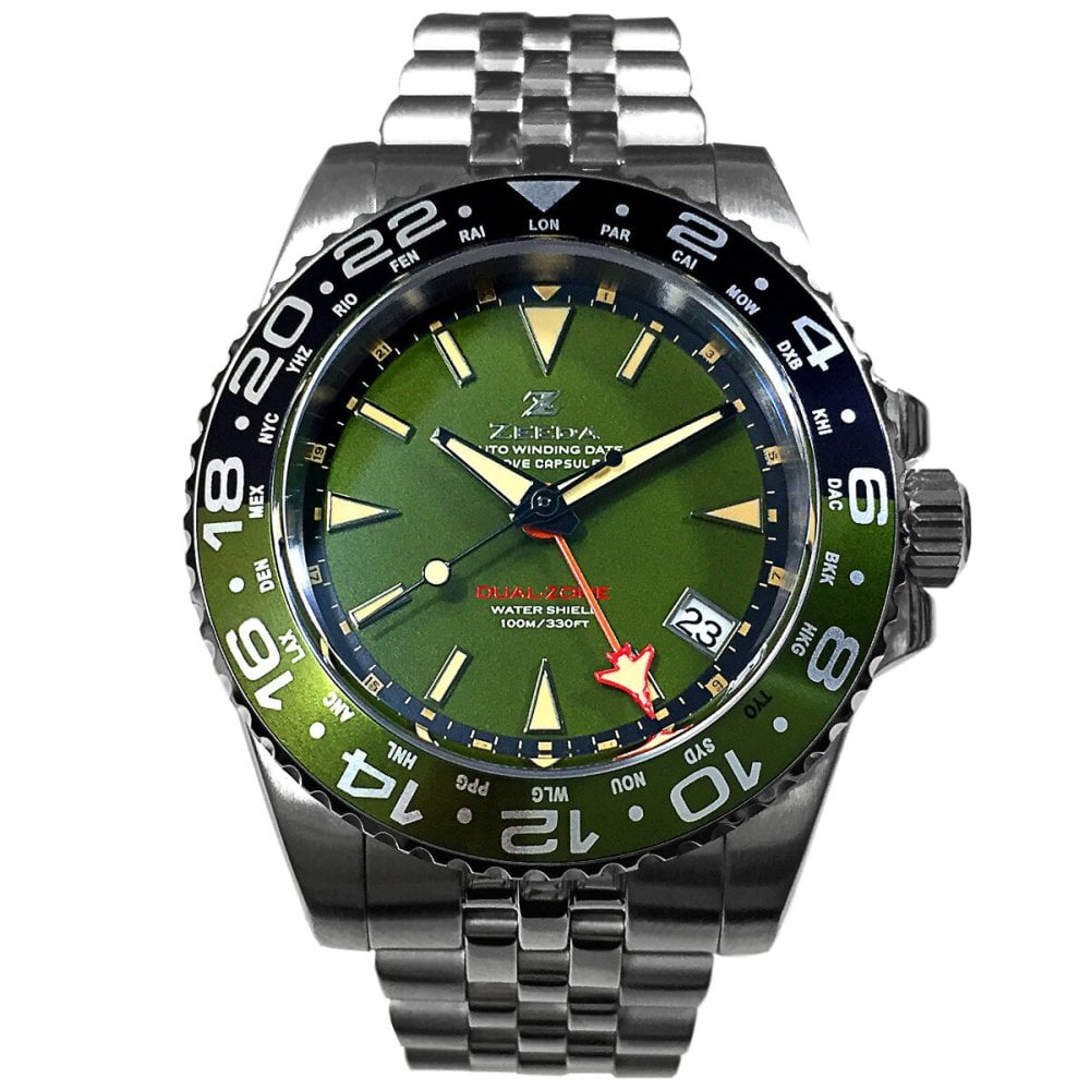 ジーダ ZEEDA デュアルゾーン DUAL-ZONE FLD 腕時計 メンズ 自動巻き GMT DU-KH