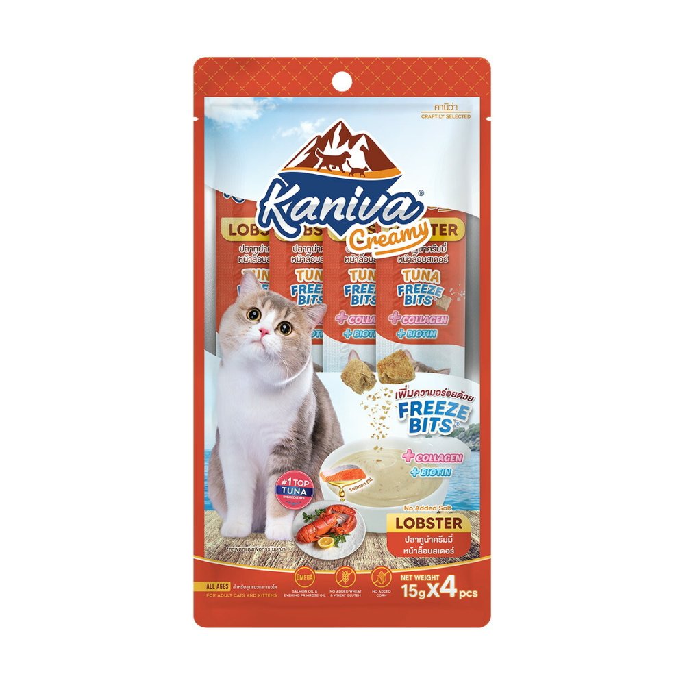Kaniva カニワ クリーミー 猫用おやつ ロブスター 15g×4Pcs