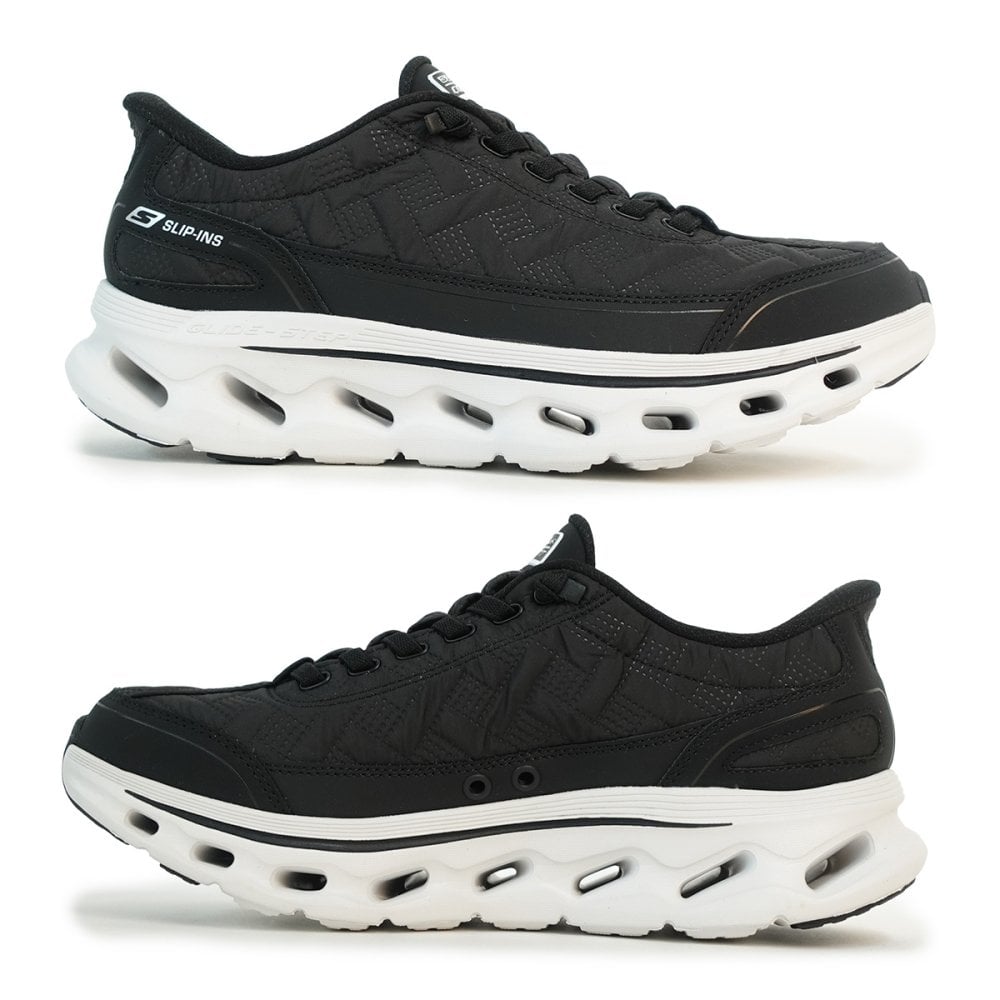 SKECHERS スケッチャーズ スニーカー スリップインズ ゴーウォーク グライドステップ 2.0 コージーフィット ウォーカー 217035 BKW ブラック/ホワイト