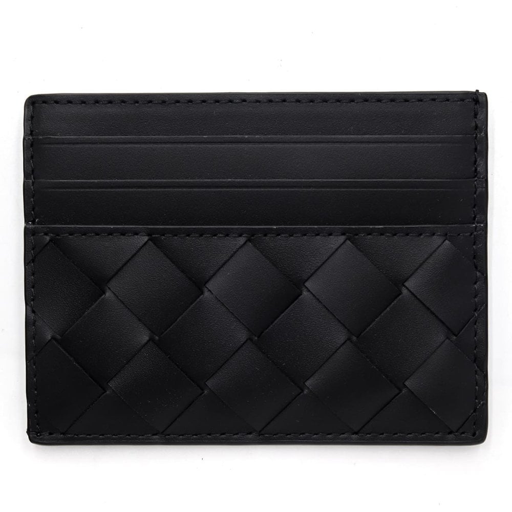 ボッテガヴェネタ BOTTEGA VENETA カードケース イントレチャート ブラック 黒 メンズ レディース 本革 カーフレザー 薄型 スリム カード入れ 6枚収納 名刺入れ カードホルダー 635057 V3US3 8803