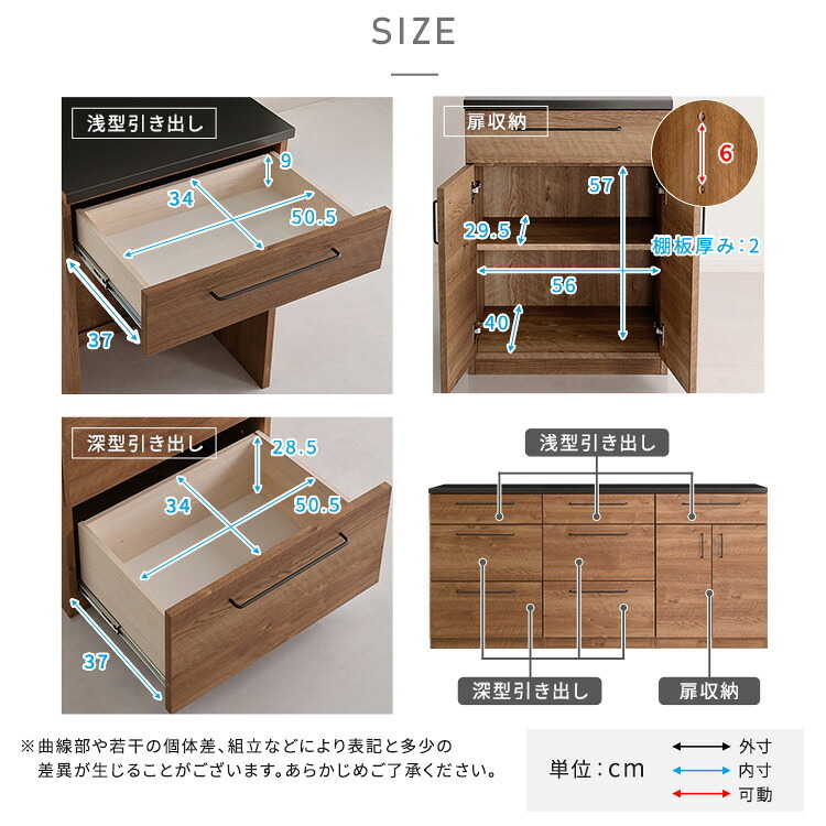 キッチンカウンター キッチン収納 日本製 特殊鋼板を使った組み合わせ 180cm 引き出し収納+引き出し収納+扉収納 新生活