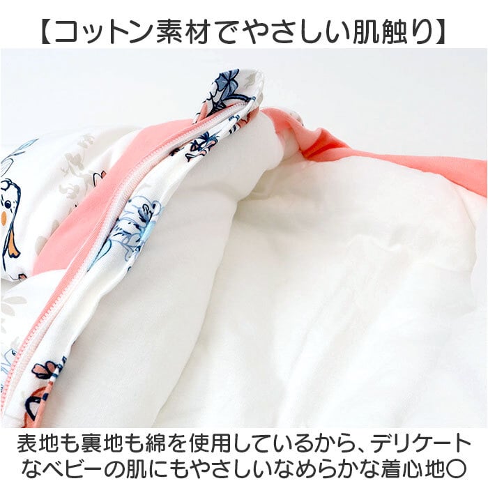 スリーパー ベビー 秋冬用 通販 ベビー寝袋 着る毛布子ども 赤ちゃんパジャマ カバーオール ルームウェア キッズスリーパー 長袖ベスト2WAY 袖取り外し可能 綿100パーセント 中綿入り防寒 寝冷え防止対策 出産祝いギフト 前開きジッパー 男の子女の子 厚手