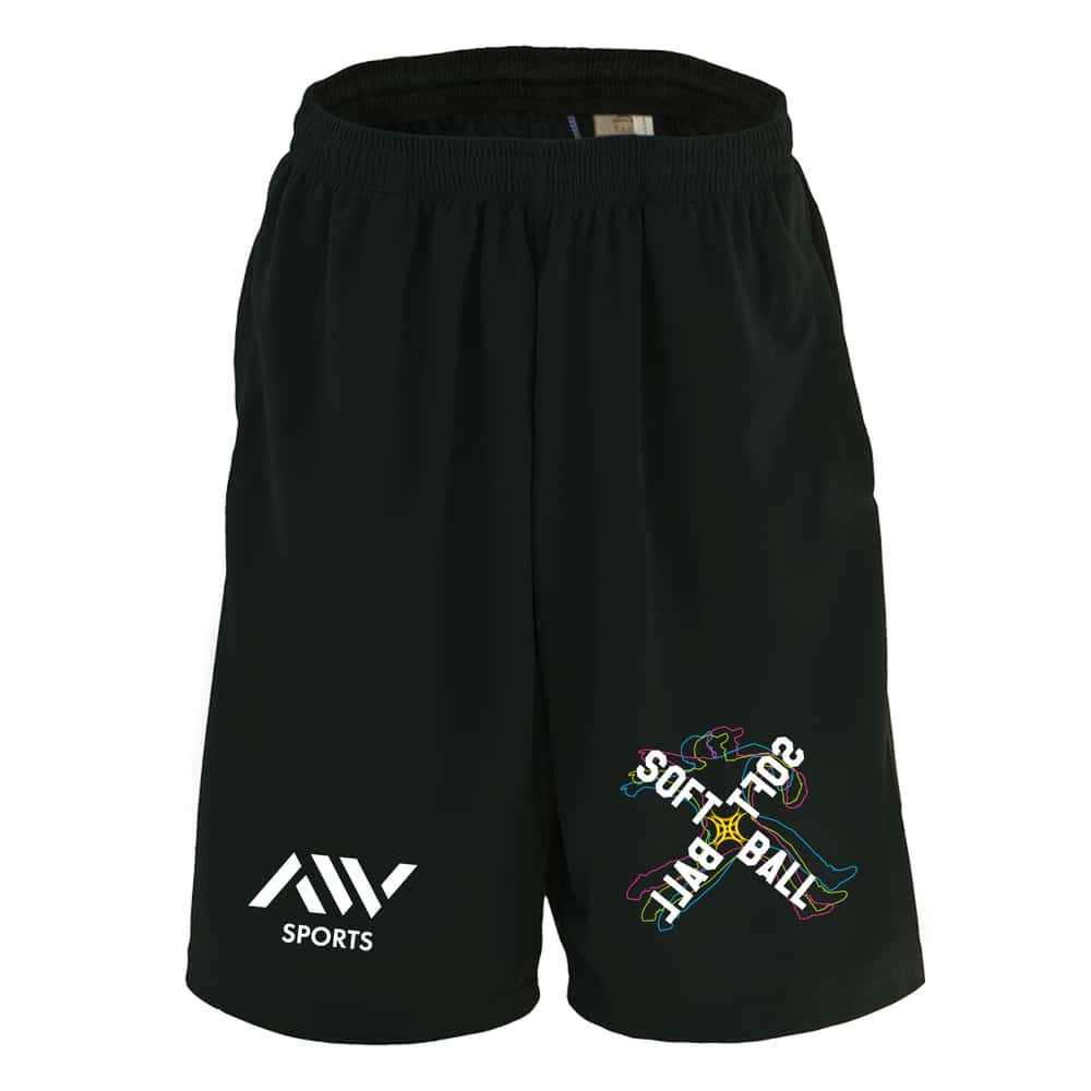 ソフトボール ハーフパンツ ドライ メンズ ウェア レディース ジュニア 練習着 短パン 速乾 スポーツ 名入れ おしゃれ 半スボン 文字入れ無料 「ネオンスタイルのクロスSOFTBALL」 アートワークスコウベ 【送料無料】