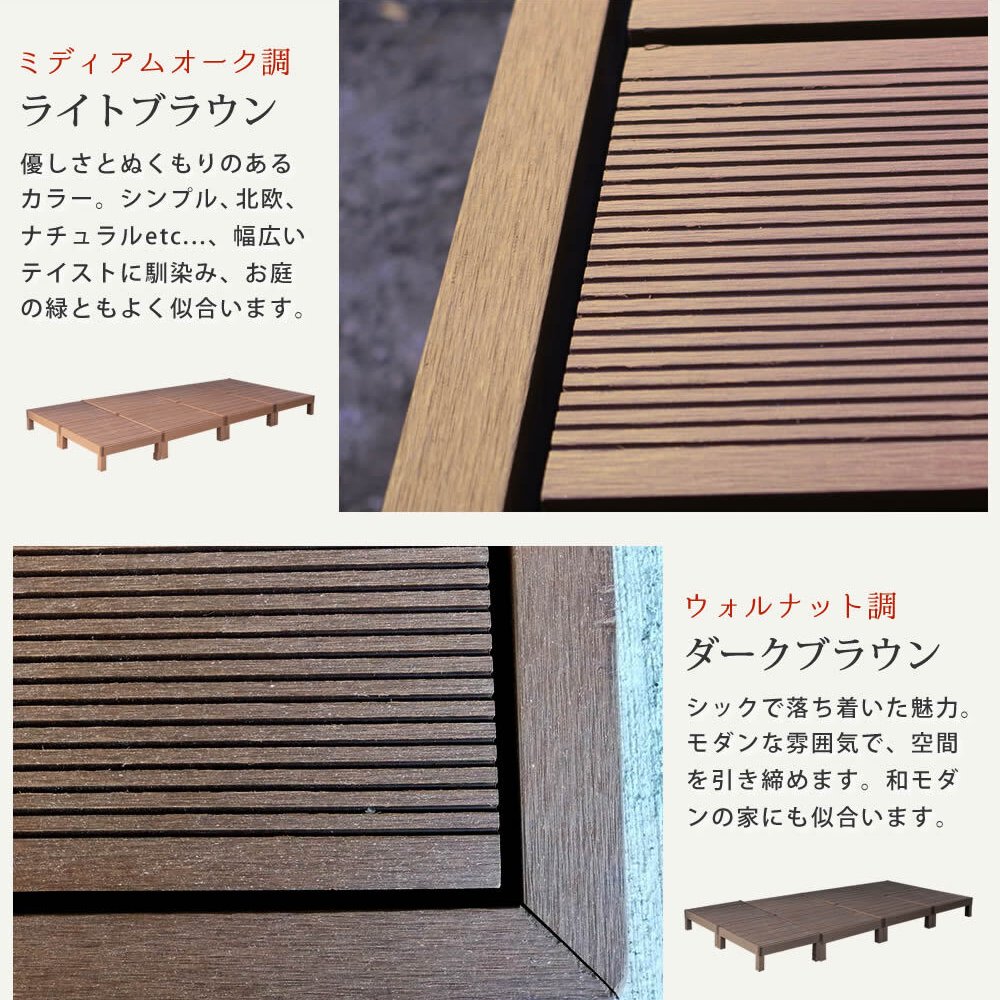 人工木ウッドデッキ ecofeel エコフィール 8台 PWDE-8P