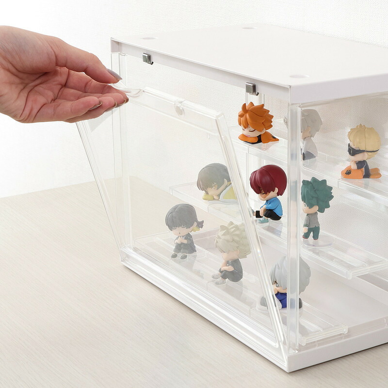 コレクションケース hina White Lily ホワイト・ピンク・イエロー・グリーン 4色展開 収納ラック オープンラック シェルフ 整理棚 収納家具 おしゃれ シンプル 新生活 インテリア 不二貿易