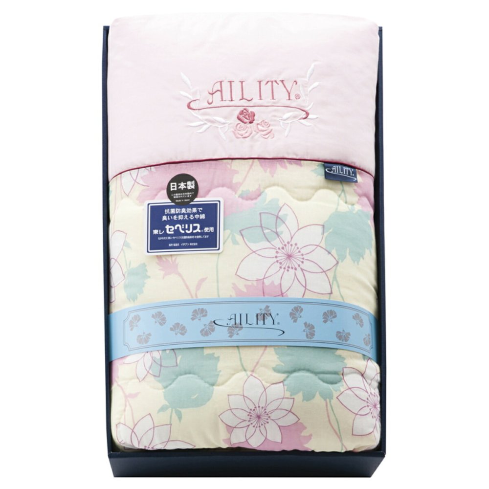 AILITY 東レ抗菌防臭素材 肌掛布団 ピンク ギフト 肌掛け布団 ガーゼ 国産 寝具 コットン 肌掛け【沖縄県・離島 配送不可】