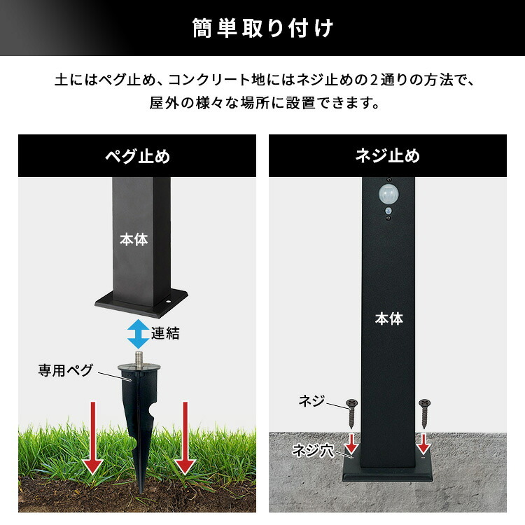 ガーデンソーラーライト 工事不要 ガーデンソーラーセンサー 7.5W角型 ソーラー発電 メンテナンス不要 点灯モード 自動点灯 センサー機能 防犯対策 ステンレス製 錆に強い 屋外ライト ガーデンライト 防犯ライト 太陽光 太陽光発電 ソーラー照明 庭 新生活