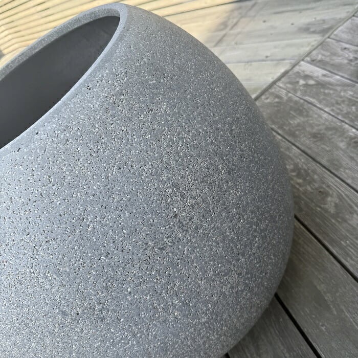 鉢カバー おしゃれ 大型 22号 W66×H53cm 植木鉢 KONTON コントン コブル プランター 四角 キューブ 正方形 ポリストーン FRP 屋外 室内 高級 北欧 モダン ナチュラル 観葉植物用 シンボルツリー サボテン 多肉植物 特大 玄関 底穴なし グレー ベージュ