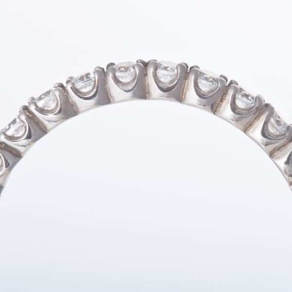K10 ホワイトゴールド ダイヤモンド ハーフエタニティリング 0.2ct 10石 指輪 華奢 重ね付け 7号 シンプル デザイン ジュエリー プレゼント ギフト 記念日 誕生日
