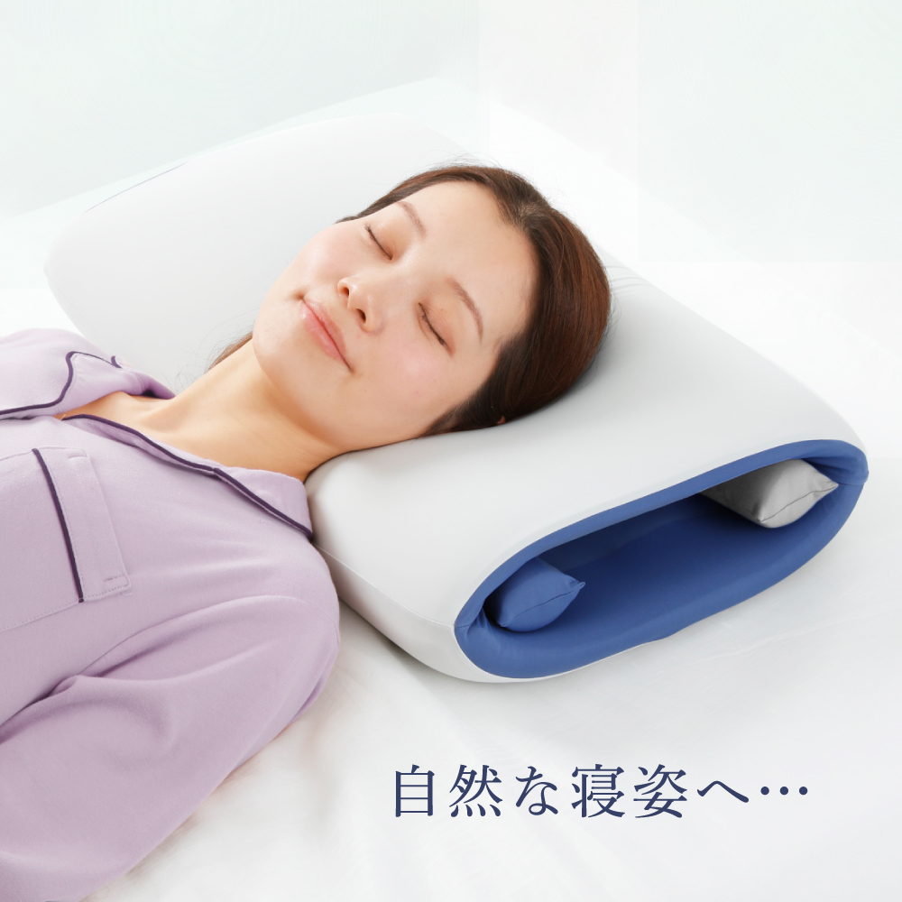 お医者さんの中空まくら 枕 まくら 中空構造 サポートバー2本 調節可能 ウレタンフォーム 低反発フィット 寝返り 横向き うつ伏せ 洗える カバー 58×35cm アルファックス