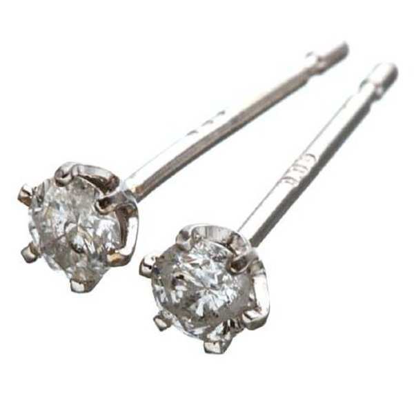 プラチナ ピアス ダイヤモンド 0.1ct Pt900 一粒ダイヤ ダイヤピアス レディース シンプル 金属アレルギー対応 天然ダイヤ スタッドピアス 両耳セット プレゼント ギフト ラッピング 記念日 誕生日 女性
