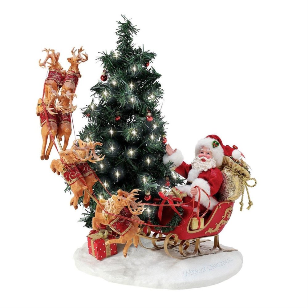 Here Comes Santa Claus 42cm | サンタ サンタクロース 人形 置物 フィギュア クリスマス ホリデー Possible Dreams 正規輸入品