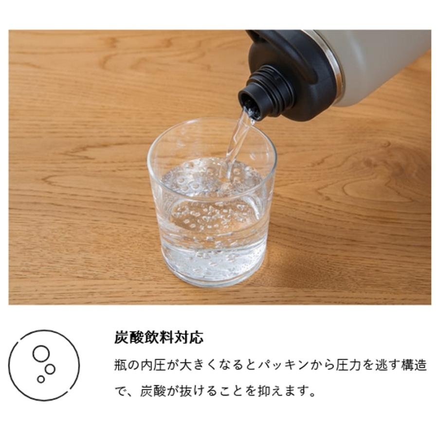 【ラッピング無料】ピーコック AJL-R100 ステンレスボトル 1000ml 炭酸 スポーツドリンク対応 保冷専用 ハンドル付き カーキ ベージュ ギフト 熱中症対策グッズ 水筒 部活 キャンプ アウトドア用 入学祝い