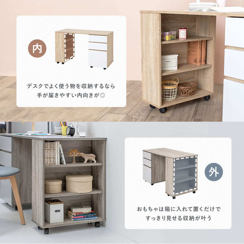 システムベッド システム デスク+ワゴン+ 3点セット ロフト 下収納 キャスター付き デスク 学習デスク 勉強机 サイドワゴン かわいい 子供部屋 キッズ家具 子ども部屋 進学 入学 ロフトベッド 学習机付きベッド デスク付きベッド 子供用ベッド 寝具 新生活