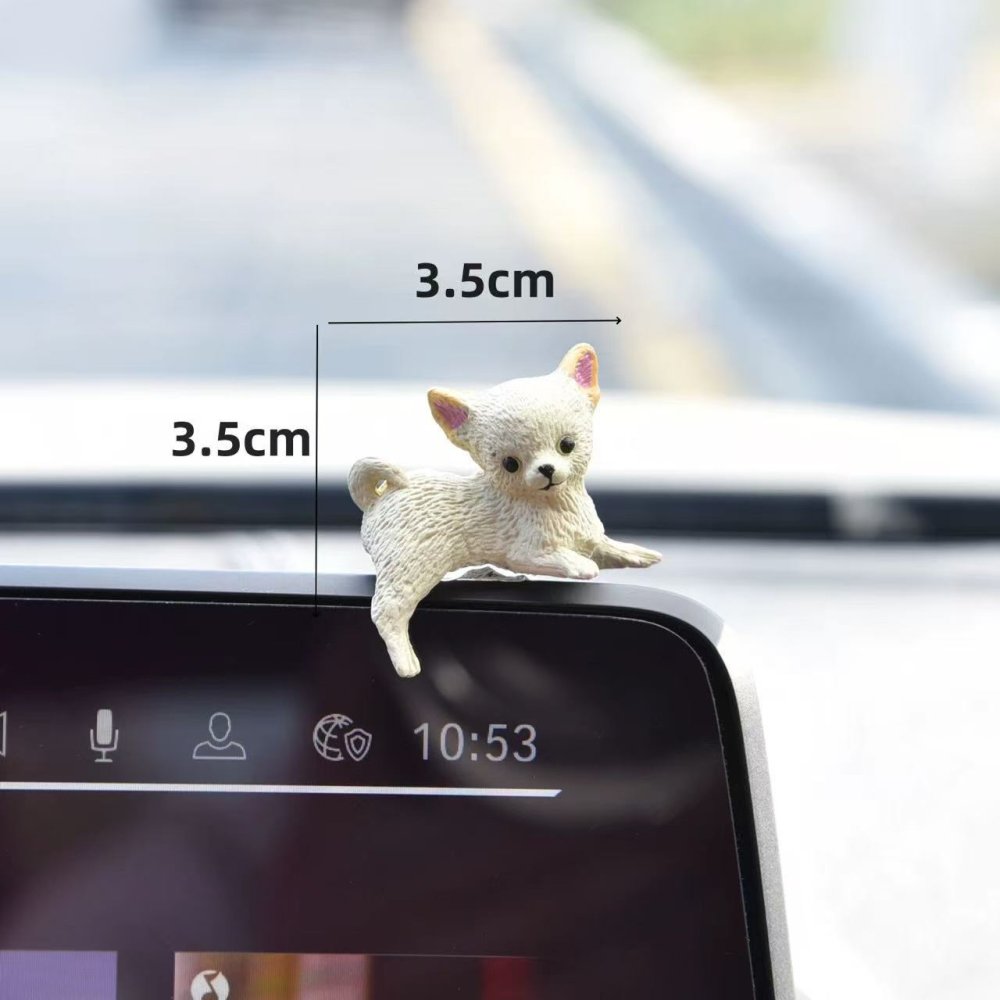 犬 置物 5個セット かわいい ミニチュア ドッグ オブジェ カートゥーン デスク 飾り 車内アクセサリー パソコン モニター 卓上 インテリア 雑貨 オフィス プレゼント