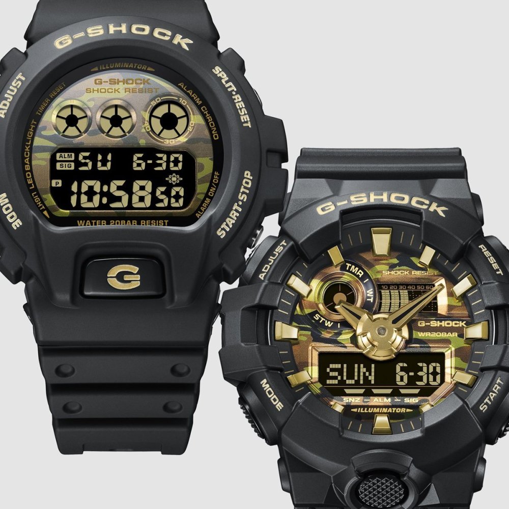 G-SHOCK カシオ Gショック CASIO アナデジ 腕時計 メンズ GA-700CF-1AJF BOLD CAMO Series CAMO AND GOLD【2026 新作】