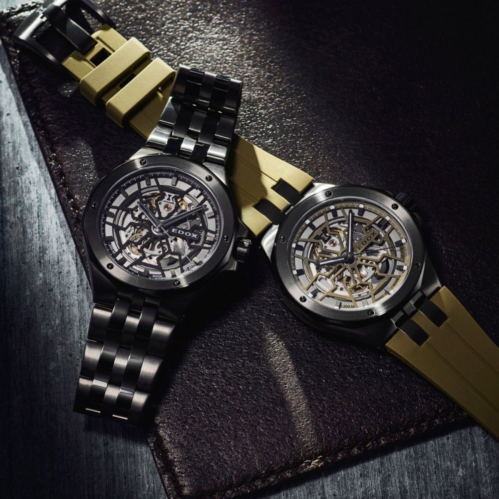 エドックス EDOX デルフィン オリジナル メカノ オートマティック 腕時計 メンズ 自動巻き 85303-357GNCAV-VONB DELFIN
